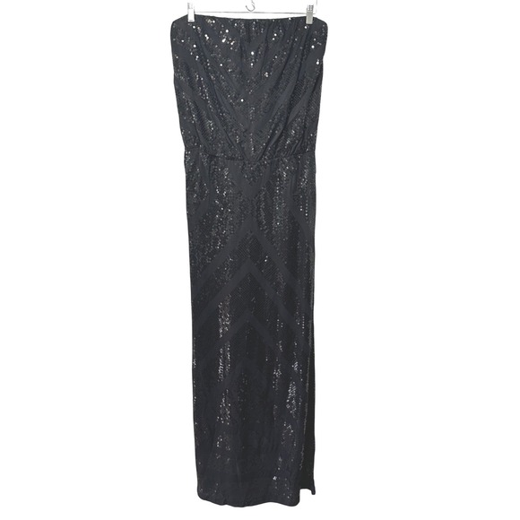Calypso St. Barth Palani Chevron Sequin Strapless Maxi Dress Size L Party Resort - Picture 1 of 12